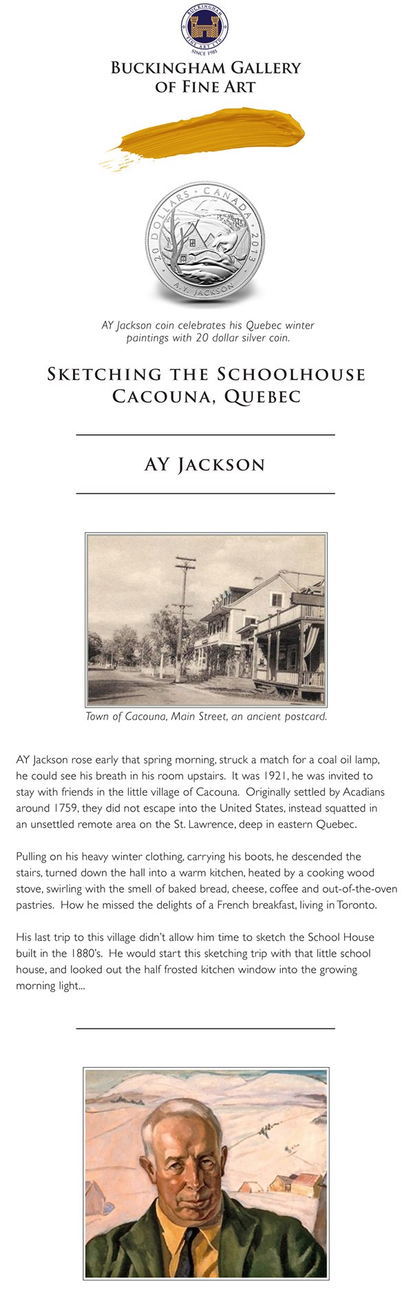 A.Y. Jackson - Sketching the Schoolhouse