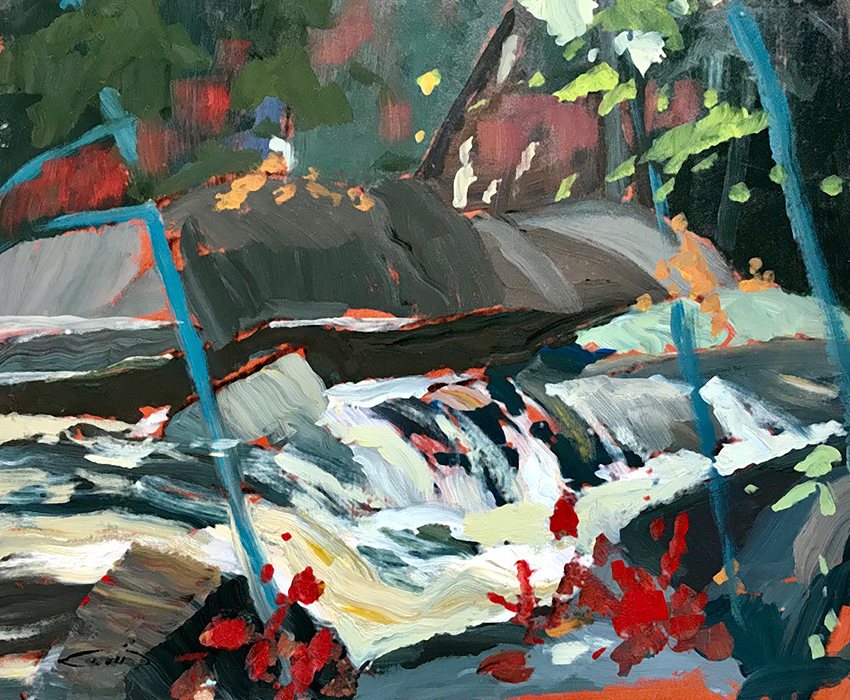 Don Cavin Below the Dam 10x12 Acrylic on Panel