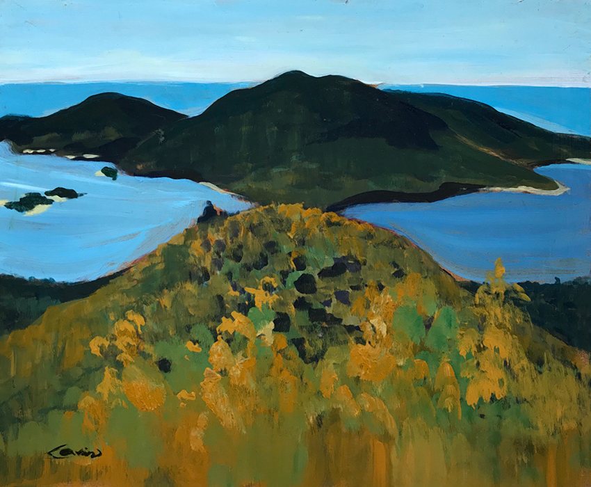 Don Cavin Pic Island, Lake Superior 1994 I 10x12 Acrylic on Panel