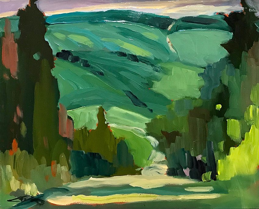 Don Cavin Late Summer, Mulmur 10x12 Oil on Panel