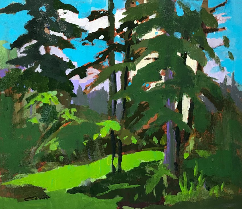 Don Cavin High Summer, Wylie Road 10x12 Acrylic on Panel