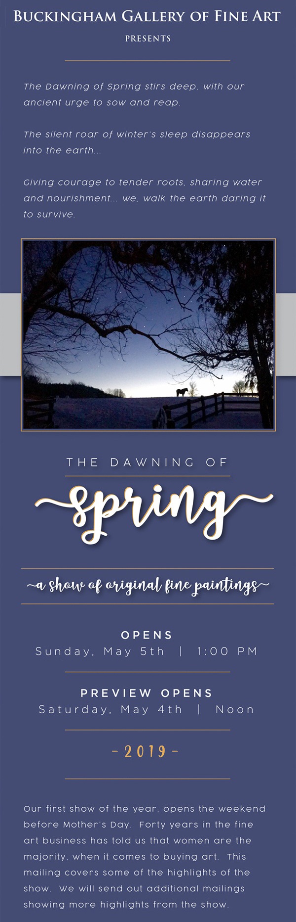 The Dawning of Spring - Show of Original Fine Paintings